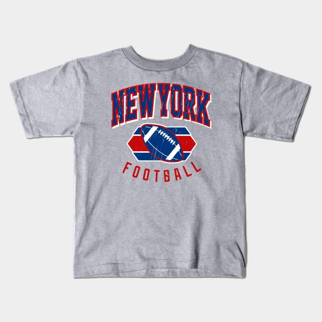 New York Football Vintage Kids T-Shirt by funandgames